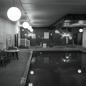 Hotel Pool at Night, Two Rivers WI