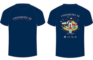Firecracker 5K shirt graphic