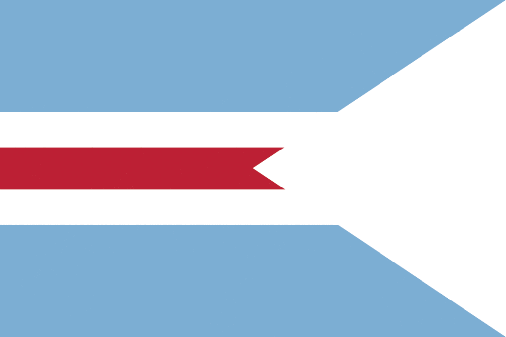 Burgee-style flag with Sankaty Lighthouse stripe