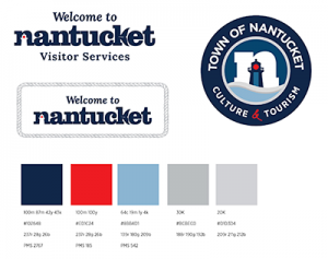 Nantucket office of culture & tourism branding color palette